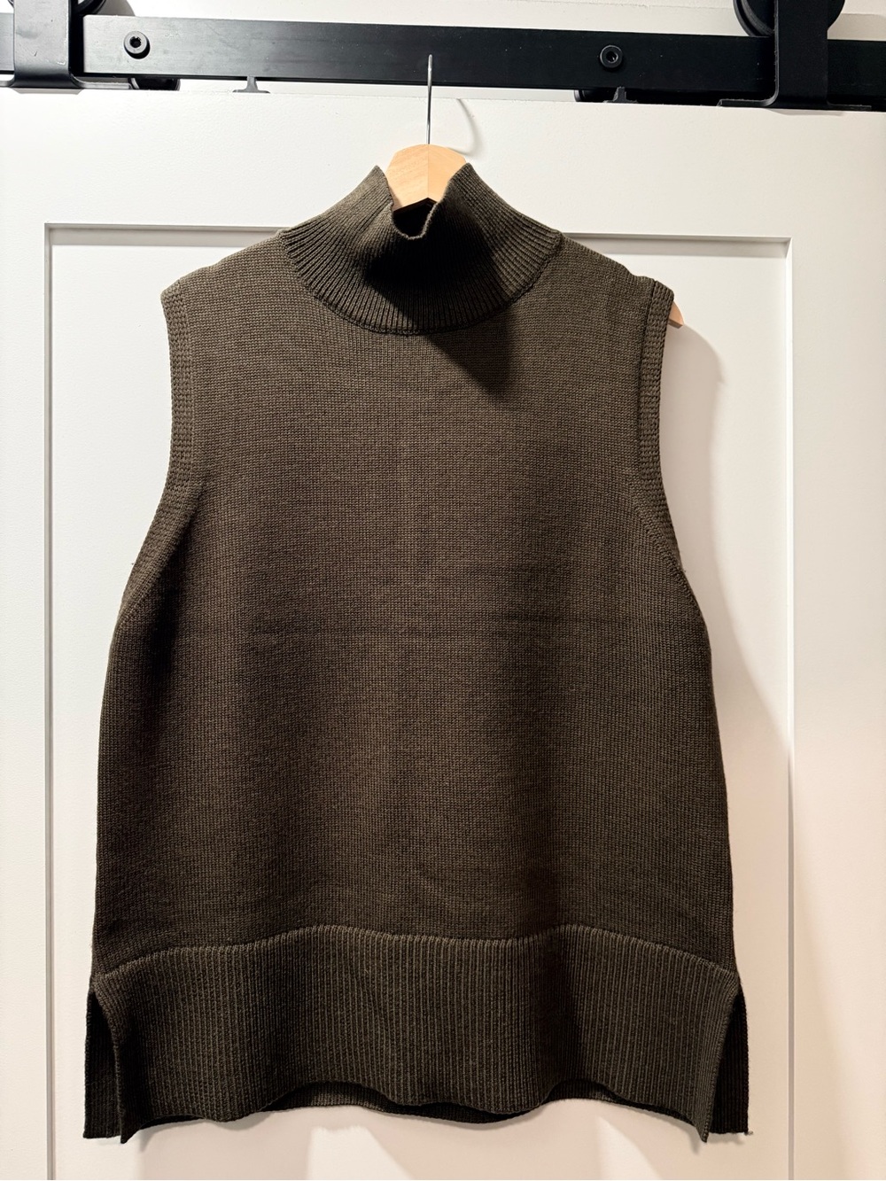 Babaton Olive Turtleneck Sleeveless Knit